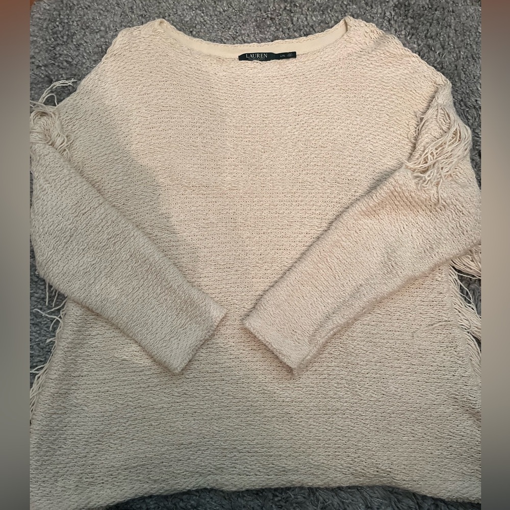 Lauren Ralph Lauren Cream Textured Sweater